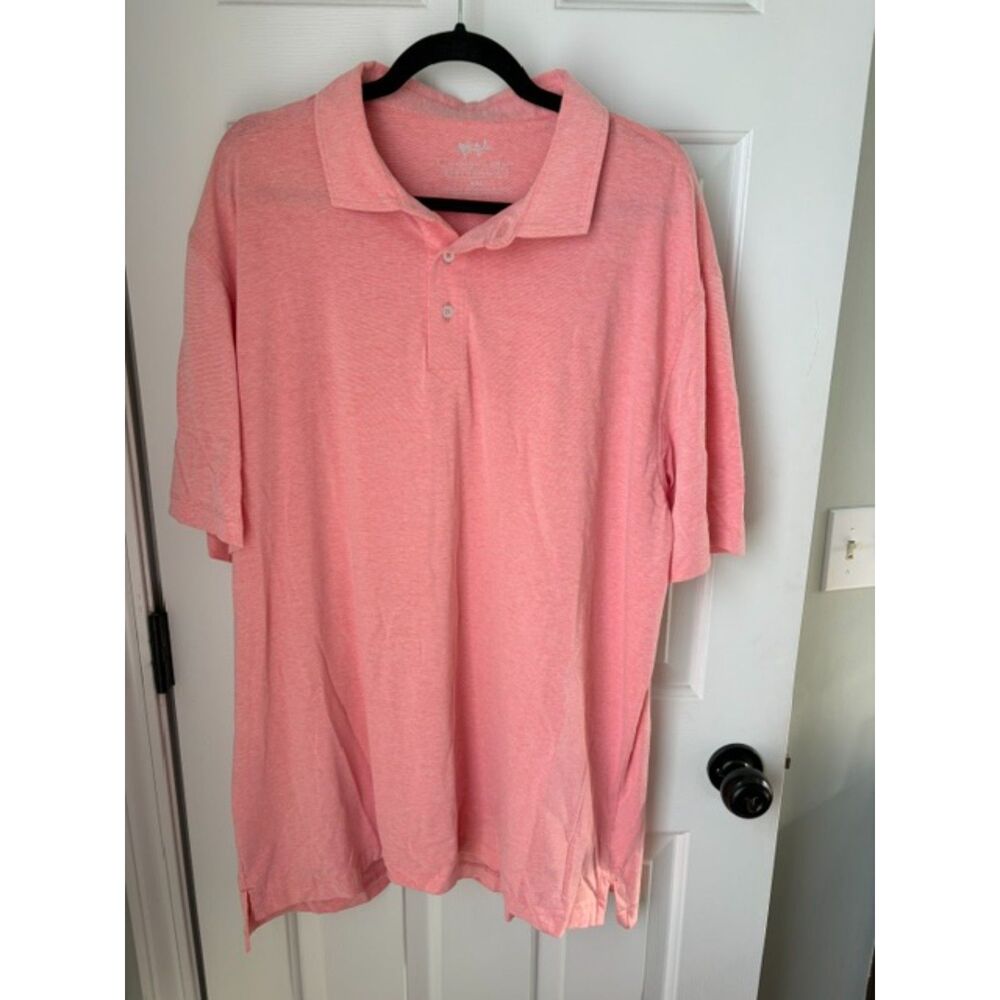 Coastal Cotton Performance Polo Men's Coral Size XXL